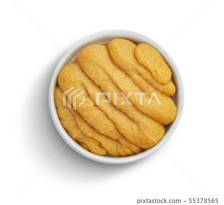 Pumpkin and carrot baby puree in bowl isolated on white background, top view Pumpkin and carrot baby puree in bowl isolated on white background, top view 55378565