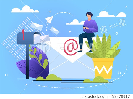 Informative Poster Correspondence Exchange Flat.  55378917