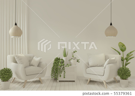 mock up Interior with gray armchair and decoration mock up Interior with gray armchair and decoration 55379361