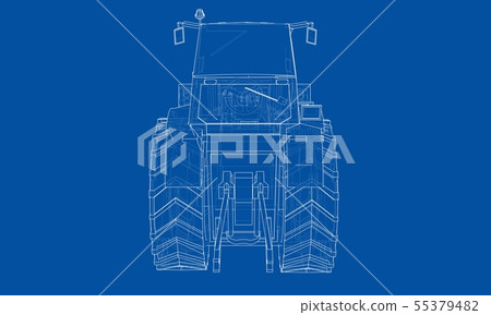 Farm Tractor Concept. Vector Farm Tractor Concept. Vector 55379482