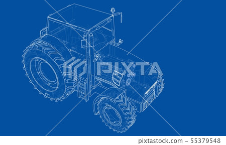 Farm Tractor Concept. Vector - Stock Illustration [55379548] - PIXTA