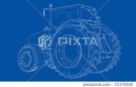 Farm Tractor Concept. Vector - Stock Illustration [55379589] - PIXTA