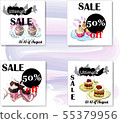 Set of Sale Vector Designs with social media banners, designs promotional material in graphic style 55379956