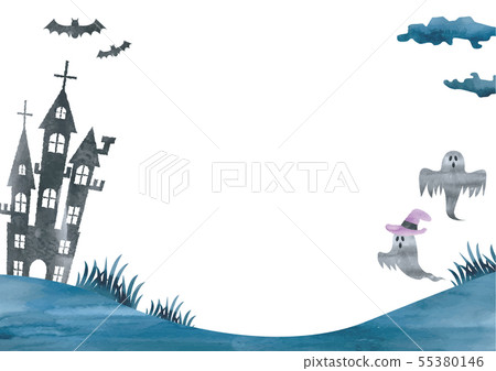 Watercolor style halloween background frame Watercolor style halloween background frame 55380146