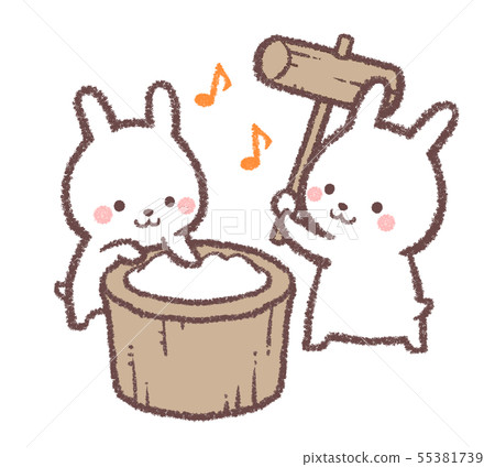 Mochi-made rabbit - Stock Illustration [55381739] - PIXTA