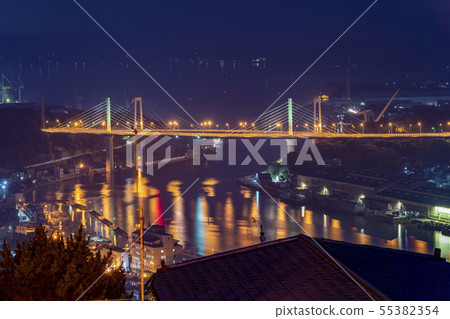 [廣島縣]尾道市的夜景 55382354