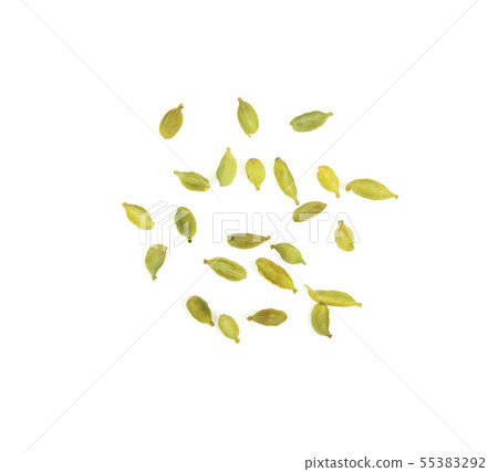 cardamom isolated on white background. cardamom isolated on white background. 55383292