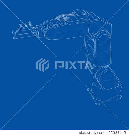 Industrial robot manipulator. Vector Industrial robot manipulator. Vector 55383445