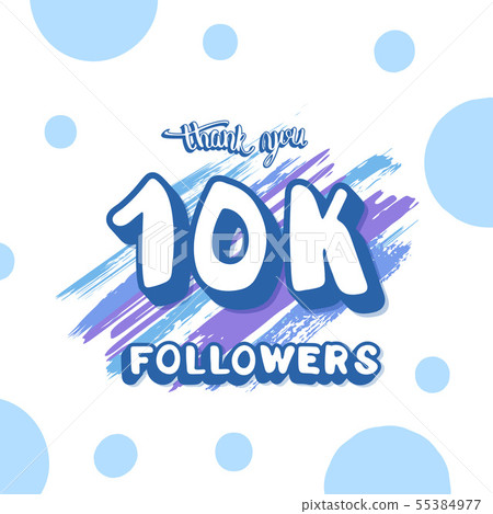 Vector social media template. 10K followers. Vector social media template. 10K followers. 55384977