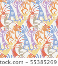 Hand drawn Kokopelli seamless pattern 55385269
