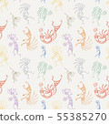 Hand drawn Kokopelli seamless pattern 55385270