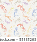 Hand drawn Kokopelli seamless pattern 55385293