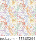 Hand drawn Kokopelli seamless pattern 55385294