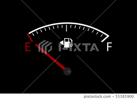 Vector of empty car fuel gauge Vector of empty car fuel gauge 55385900