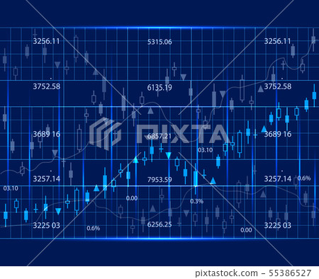 Candle Stick Graph Chart Background Card Ad. Vector Candle Stick Graph Chart Background Card Ad. Vector 55386527