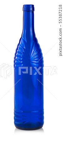 The Bottle for wine blue isolated on white The Bottle for wine blue isolated on white 55387218