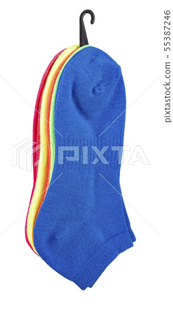 The colorful socks isolated on white background The colorful socks isolated on white background 55387246
