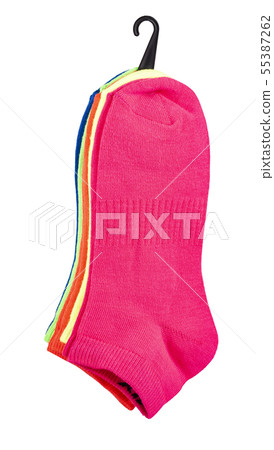 The colorful socks isolated on white background The colorful socks isolated on white background 55387262