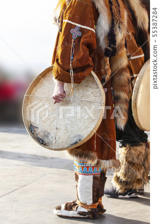 The folk ensemble performance in dress of 55387284