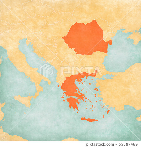 Map of Balkans - Greece and Romania Map of Balkans - Greece and Romania 55387469