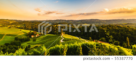 Famous heart shaped street at vineyards in Famous heart shaped street at vineyards in 55387770