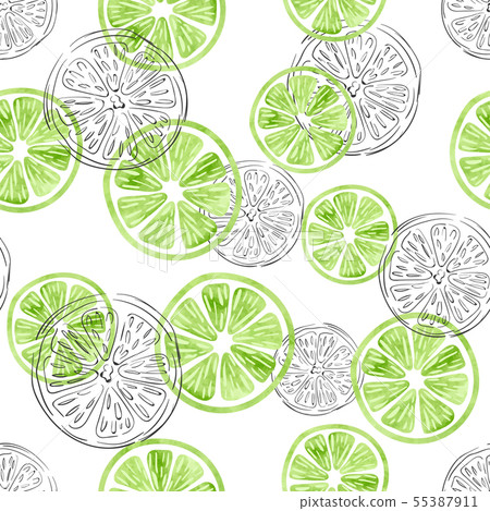 Seamless lime pattern. 55387911