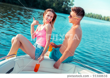 Happy girlfriend having the time of her life 55388638