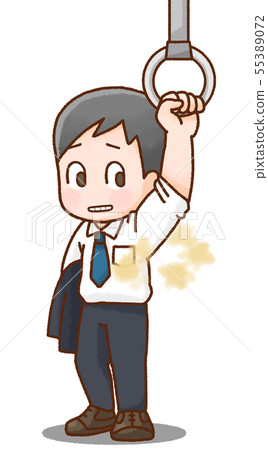 A male wakiga illustration caught on a strap 55389072