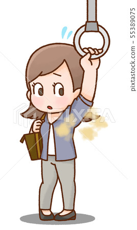 Woman caught on a strap 55389075