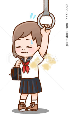 Woman caught on a strap Woman caught on a strap 55389098