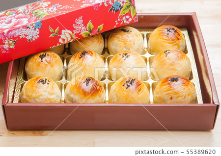 月餅，禮盒，中秋節，黃饃，中秋節，月餅，蛋餅 55389620