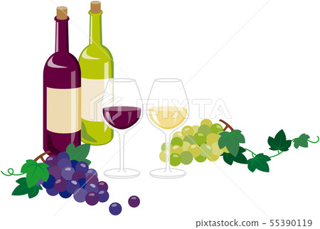 Red wine and white wine 55390119