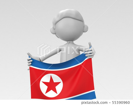 朝鮮運動員舉起國旗 朝鮮運動員舉起國旗 55390960
