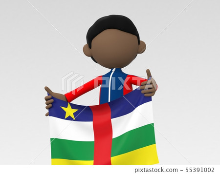 中非運動員舉起國旗 55391002