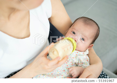 Baby feeding baby bottle milk drink 55391967