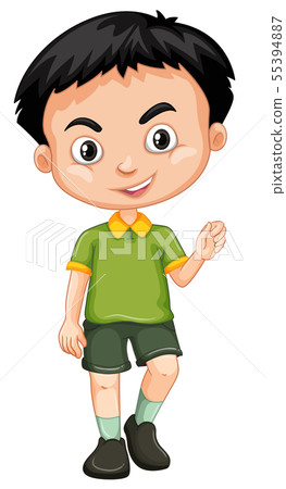 Cute happy smiling child isolated on white 55394887