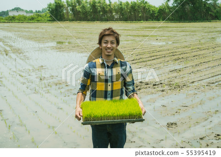 Rice planting Farming I-turn Men 55395419