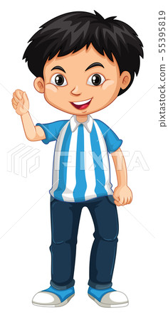 Cute happy smiling child isolated on white 55395819