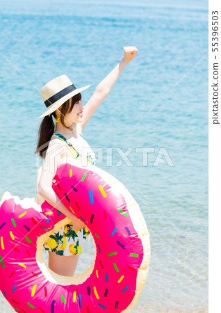 Sea and young woman 55396503