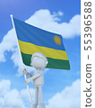 Rwanda athletes raising a national flag 55396588