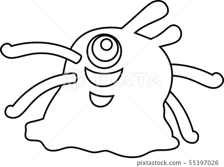 Monster monster cute strange character illustration 55397026