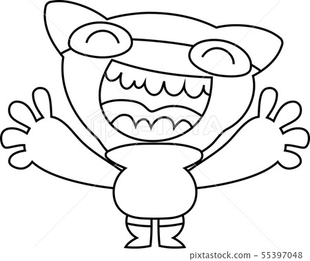 Monster monster cute strange character illustration 55397048