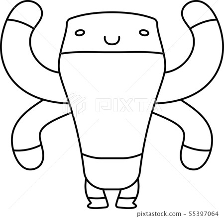 Monster monster cute strange character illustration 55397064