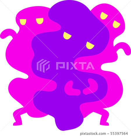 怪物怪物可愛奇怪的人物插圖 55397564