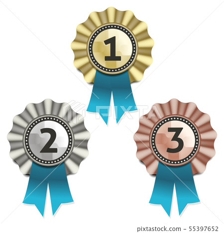 Gold, silver and bronze awards. Vector. eps 10 55397652