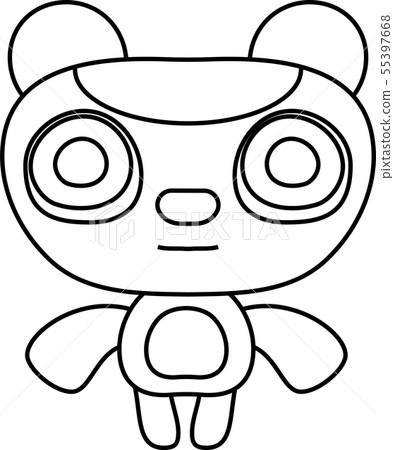 怪物怪物可愛奇怪的人物插圖 55397668