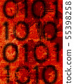 Binary code grunge background. 55398258
