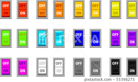 Switch On Off On Off Button Web Design Parts - Stock Illustration ...