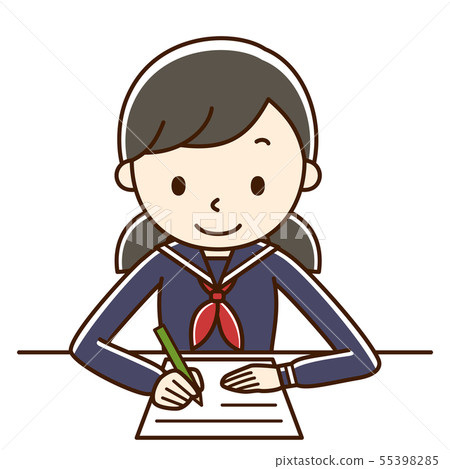 Studying girl student Studying girl student 55398285