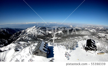 Shiga Kogen winter Yokote mountain ski area drone video Shiga Kogen winter Yokote mountain ski area drone video 55398339